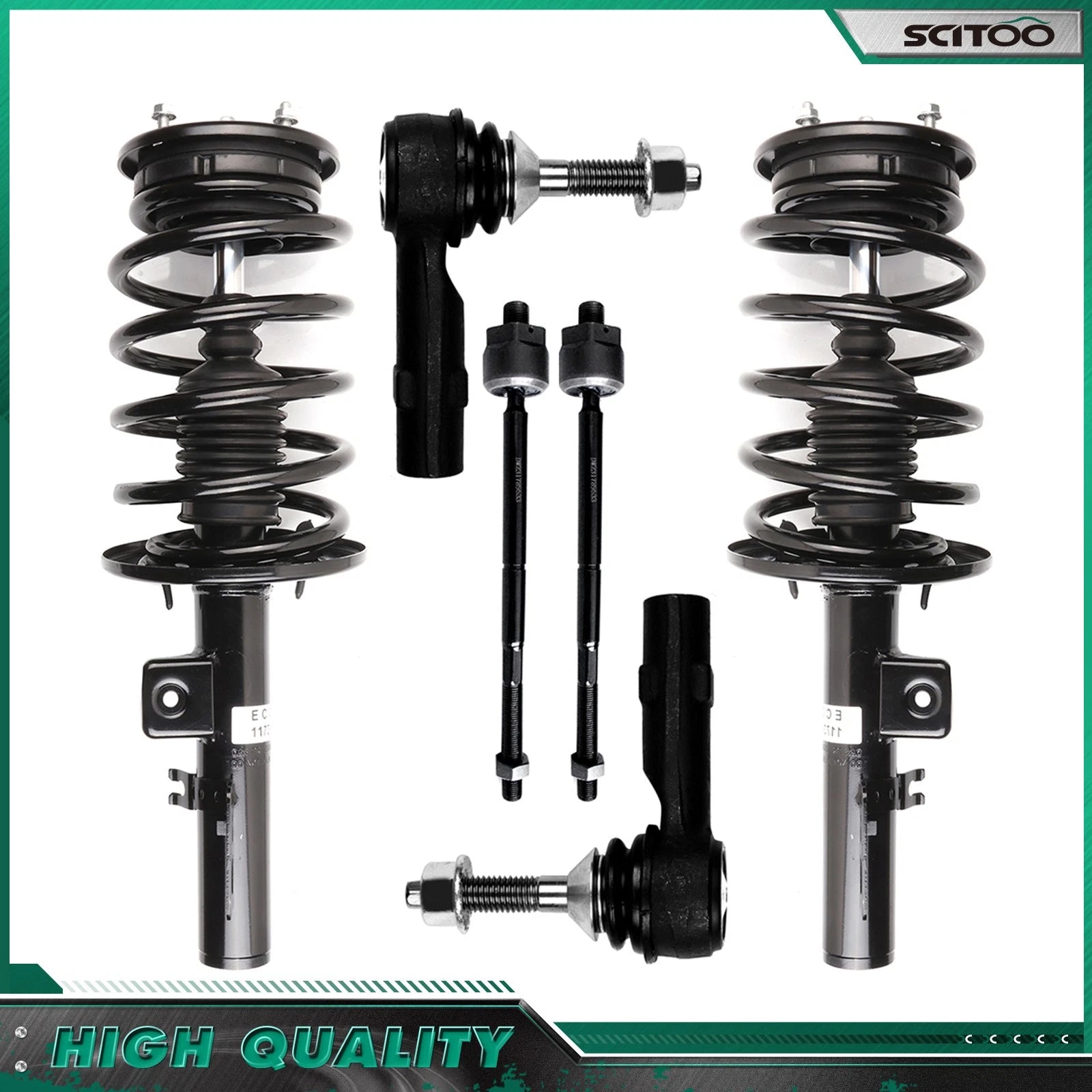 Complete Strut Tie Rod Ends Kit for Ford Taurus Mercury Sable (2008–2009)