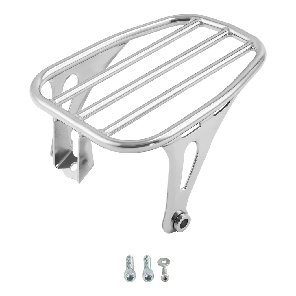 Chrome Solo Luggage Rack for Harley Softail Slim Street Bob (2018–2025)