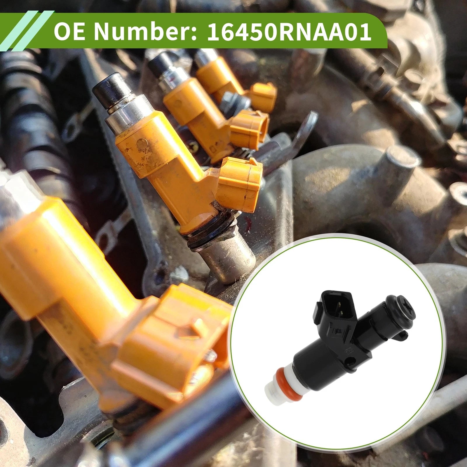 Fuel Injector No. 16450RNAA01 for Honda Civic 1.8 (2006–2011)