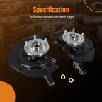 Front Knuckle Assembly Hub Bearing for Toyota Camry 2.4L (2007–2009) KA686259