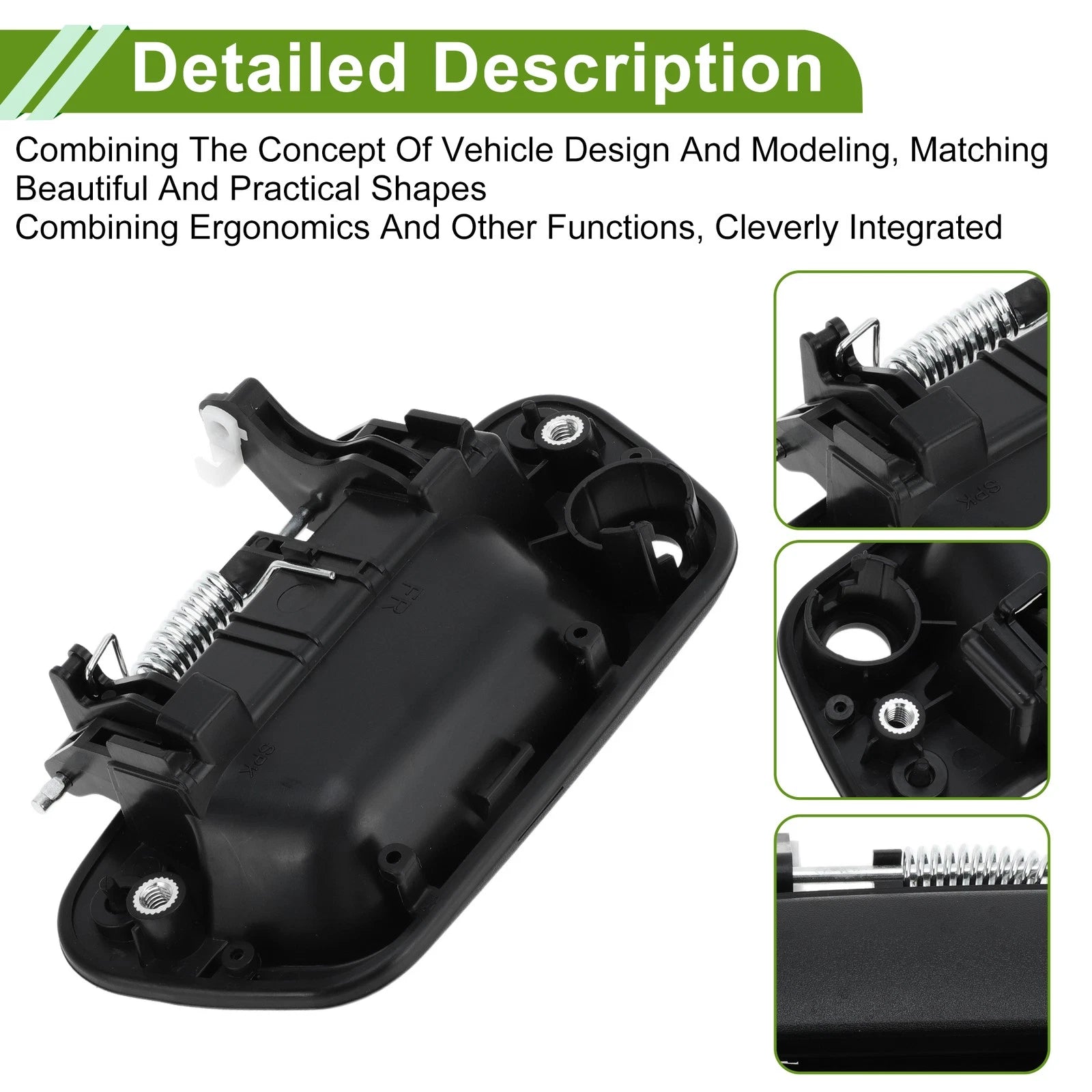 Exterior Door Handle for Chevrolet Spark (2013–2016) No.95227860 Black Front Right