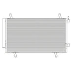 Replacement A/C Condenser w/o TOC For 2013-2015 Chevrolet Camaro
