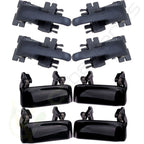 Set of 8 Black Inner Exterior Door Handles for Ford Mercury (1998–2001)