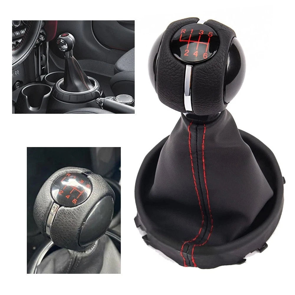 Gear Shift Knob Boot for MINI Cooper F54 F60 (2014–2023) Red Rubber