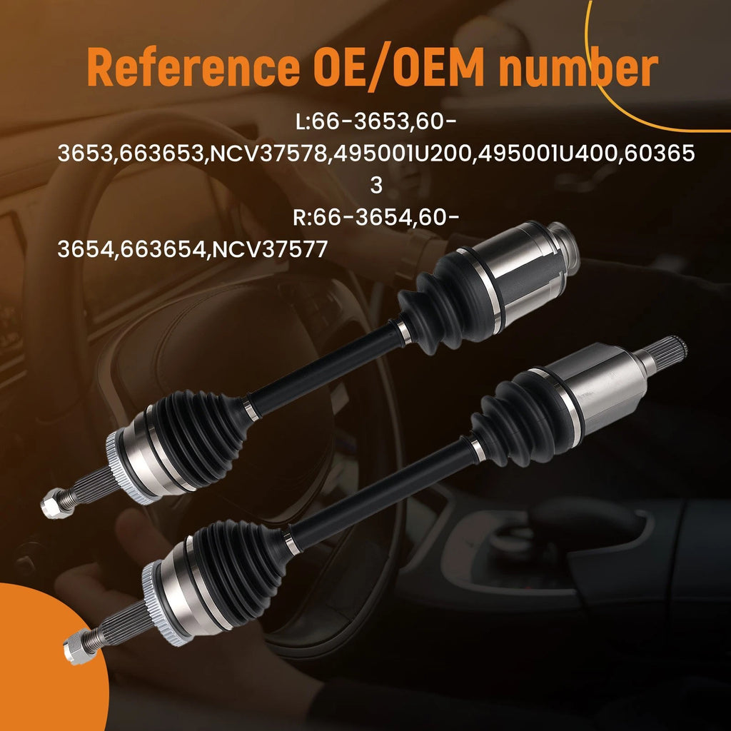 2X CV Axle Assembly for Hyundai Santa Fe (2010–2012) Kia Sorento (2011–2012)