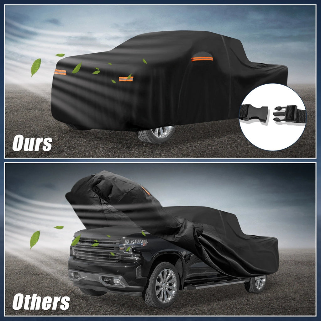 Waterproof Car Cover for Chevy Silverado (210D-PU, Black)