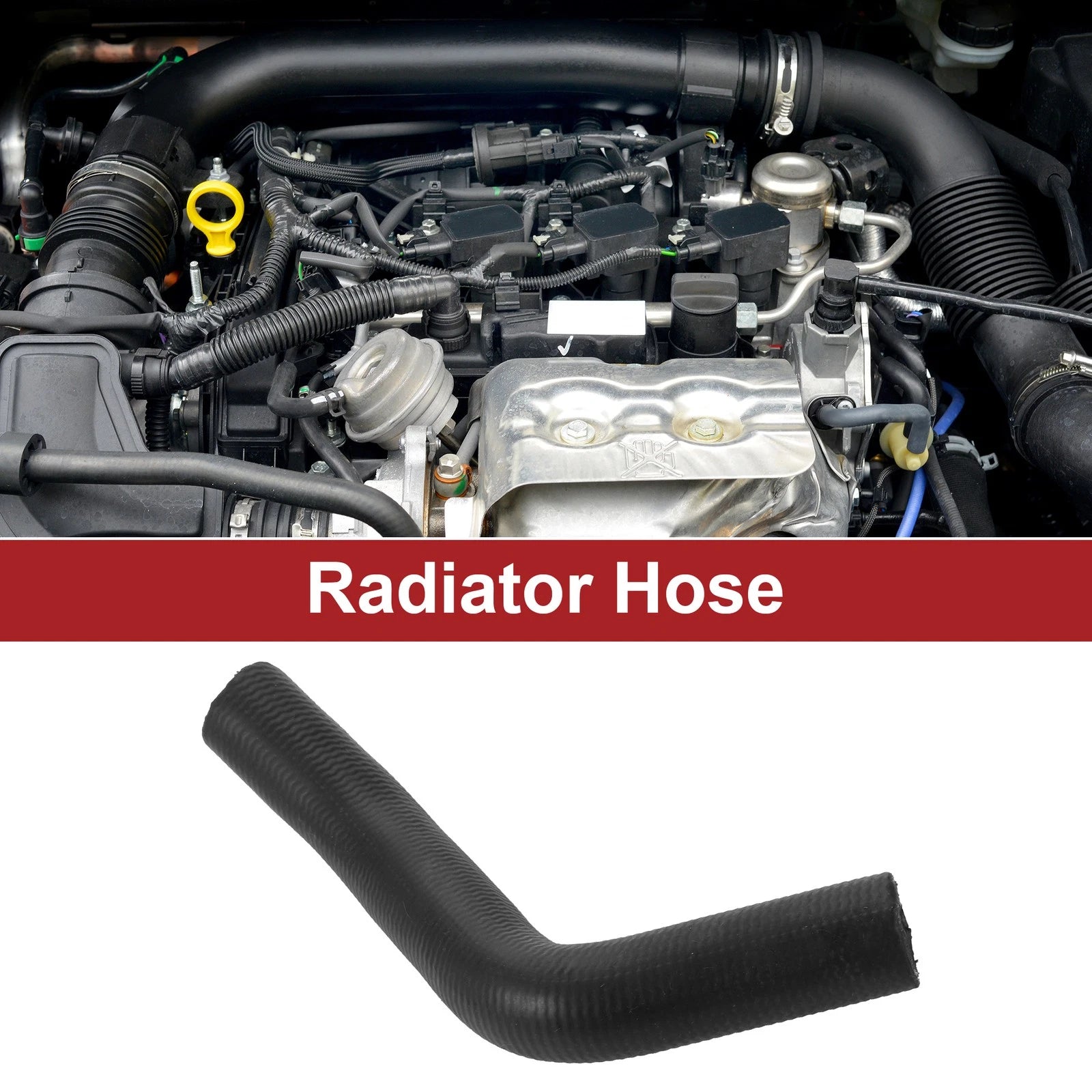 Radiator Hose for Honda Civic 1.7L (2001–2005) No. 19502PLC000 Rubber Black