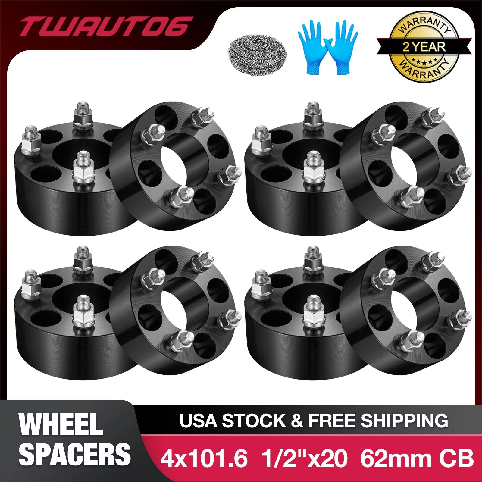 8PCS 2-Inch ATV Wheel Spacers for EZGO & Club Car (2011–2024)