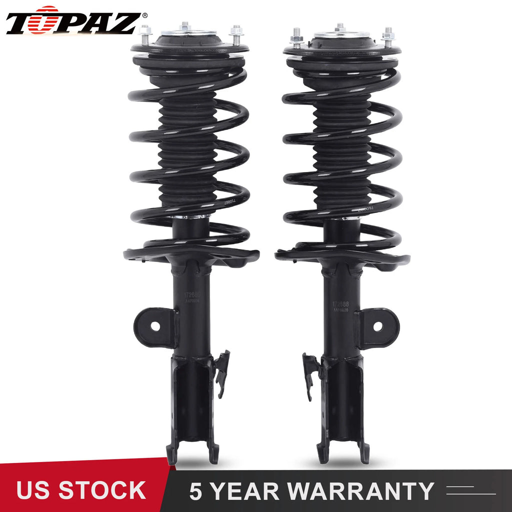 Pair Front Complete Struts with Coil Springs for Toyota Prius (2010-2015)