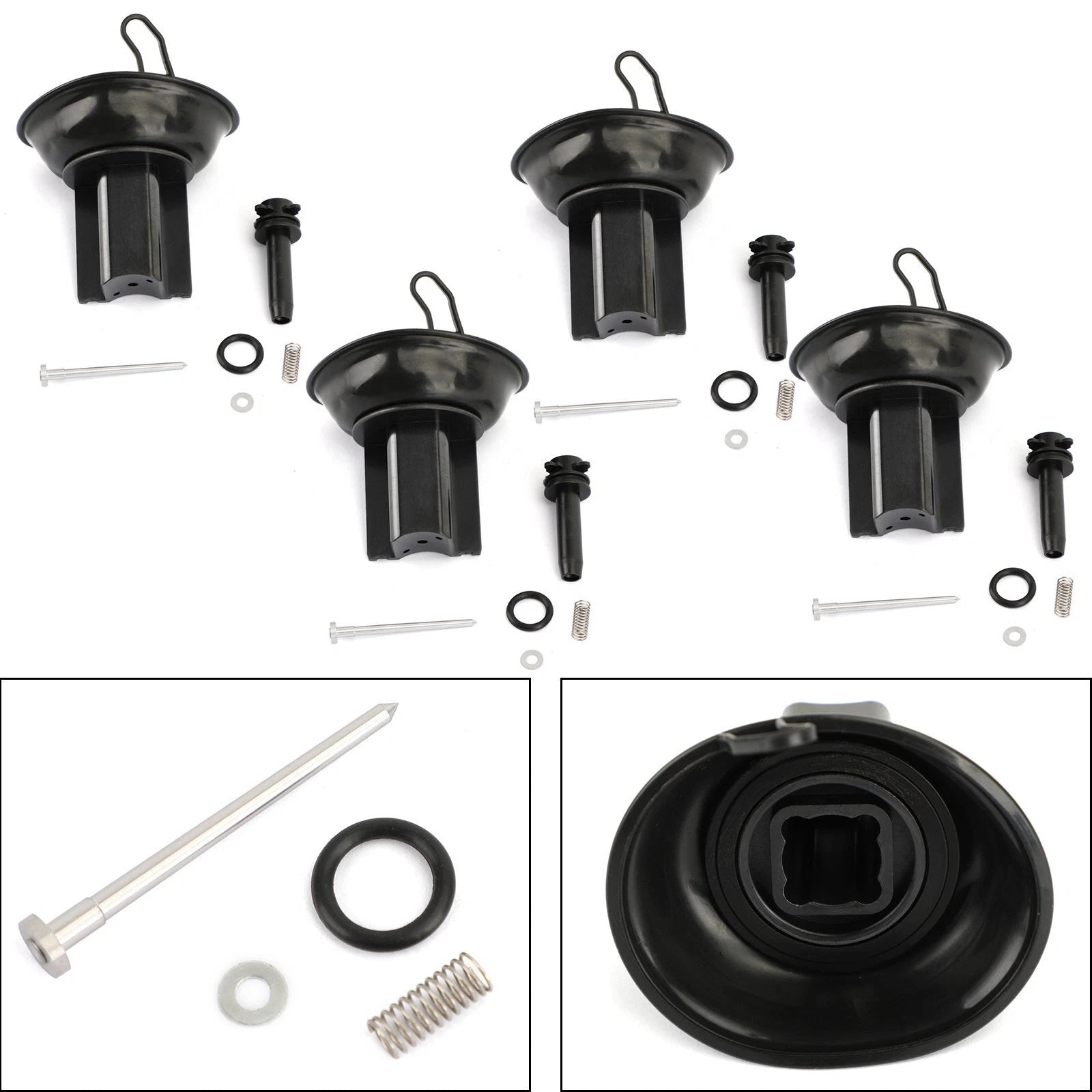 4X Carburetor Repair Kit Plunger Diaphragm for Honda CB400 VTEC (1992–2007)