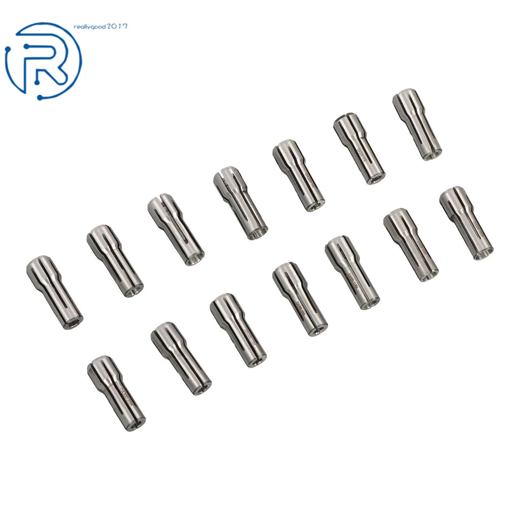 Set of 14 Precision Double Angle CNC Chuck Collets for DA300