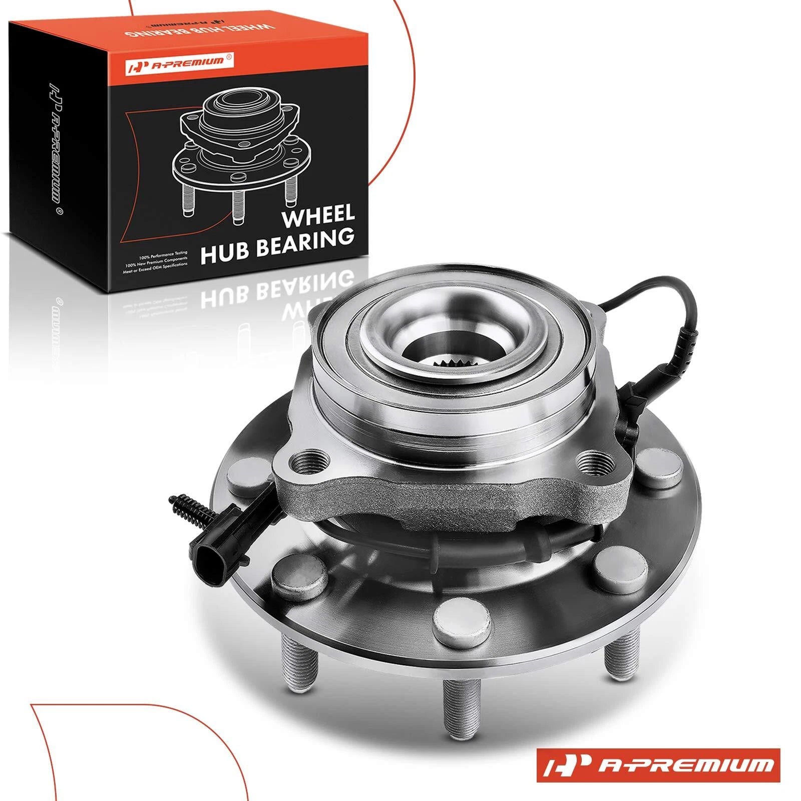 Front Wheel Hub & Bearing Assembly w/ ABS for Chevy Silverado 3500 HD (2001–2019)