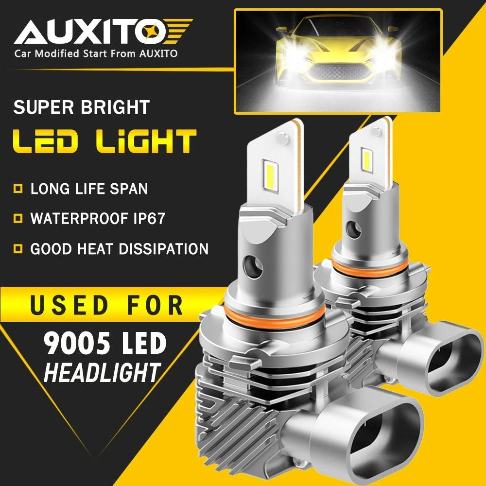 2X AUXITO 9005 LED Headlight Kit Hi/Low Beam 6000K for Q10 EV (2020–2023)