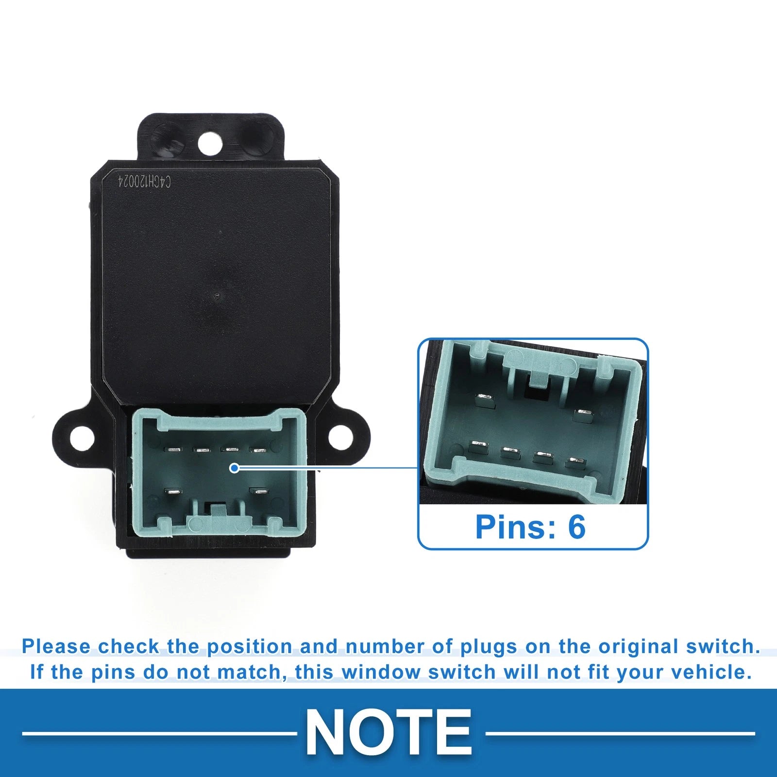 Rear Passenger Side Power Window Switch for Honda Accord (2003–2007) 35770SDAA21