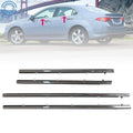 Set of 4 Window Weatherstrip Seal Chrome for Acura TSX (2009–2014)