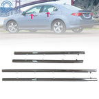 Set of 4 Window Weatherstrip Seal Chrome for Acura TSX (2009–2014)