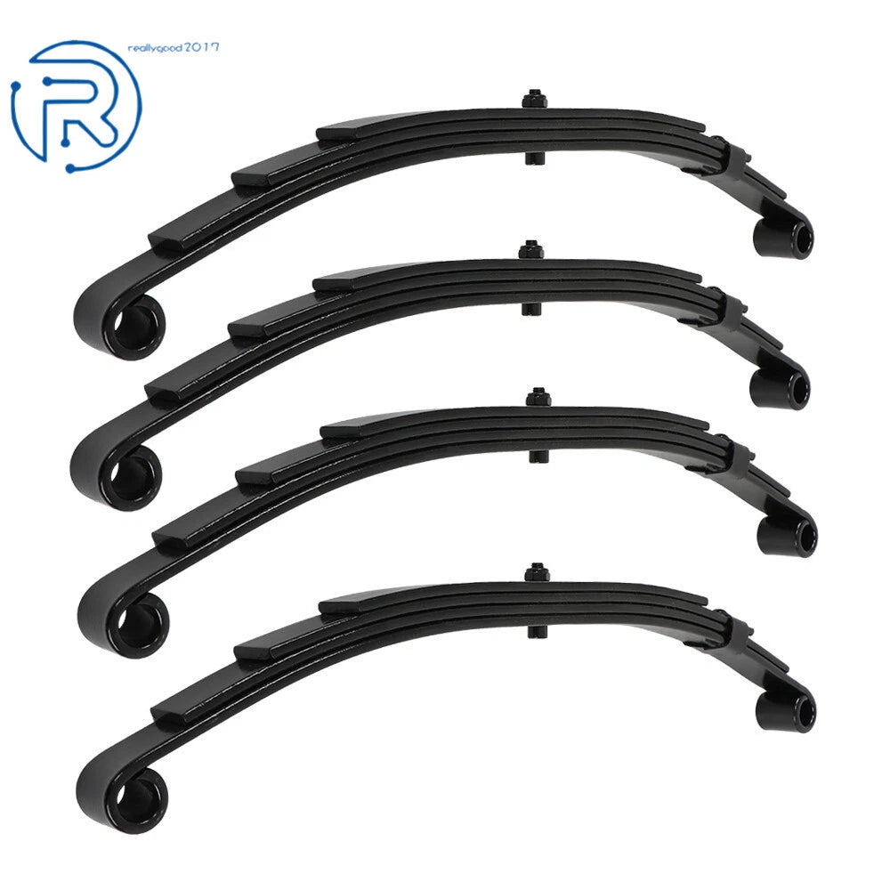 Set of 4 Leaf Springs for Trailer Axle 3500 lbs (4 Leaf Double Eye)