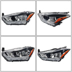Left Headlight for Nissan Kicks (2018–2020) Chrome Halogen