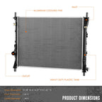 Aluminum Cooling Radiator DPI-13487 for Ford Mustang 2.3L (2015–2022)
