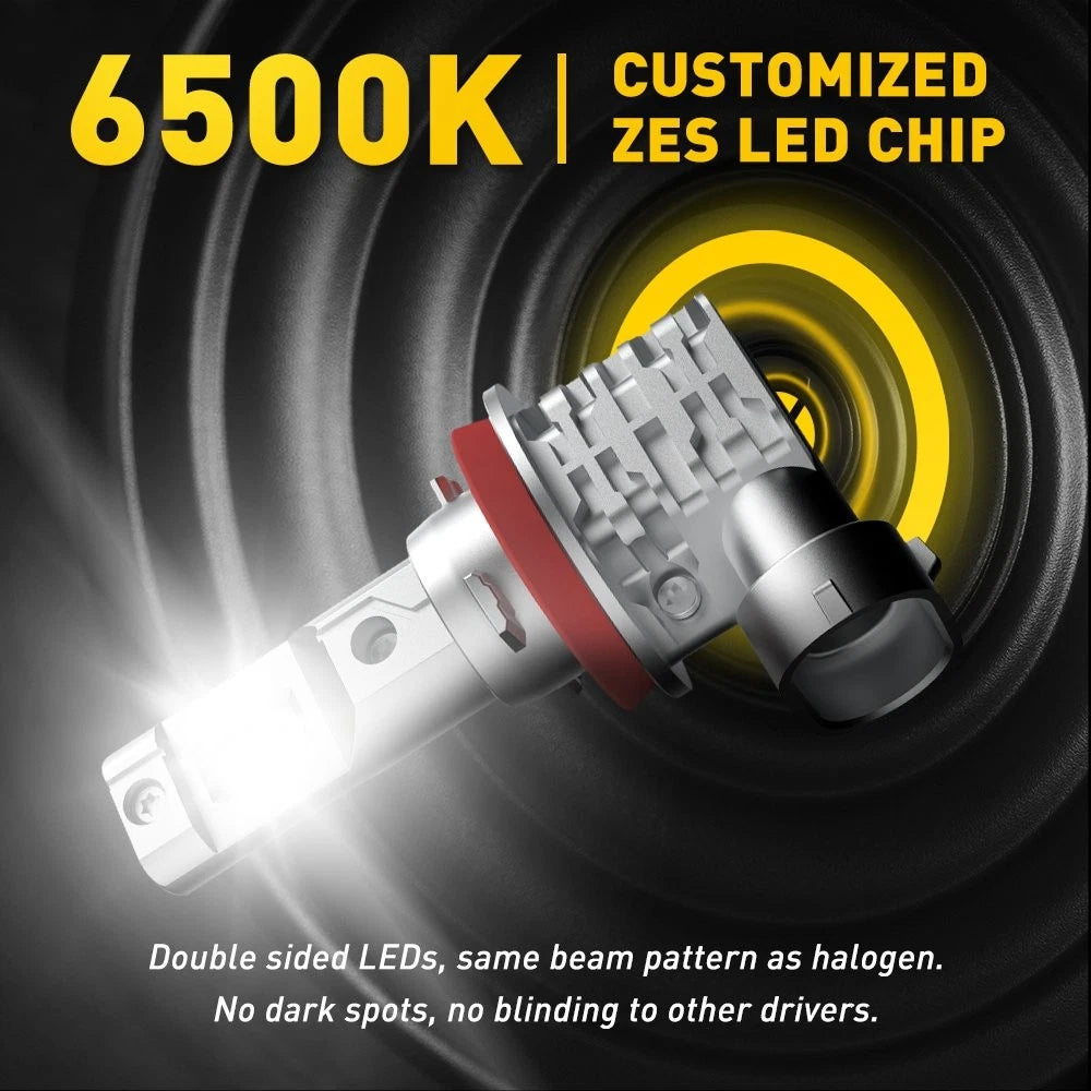 LED Headlight Kit for H11 H8 H9 Vehicles (6500K White)