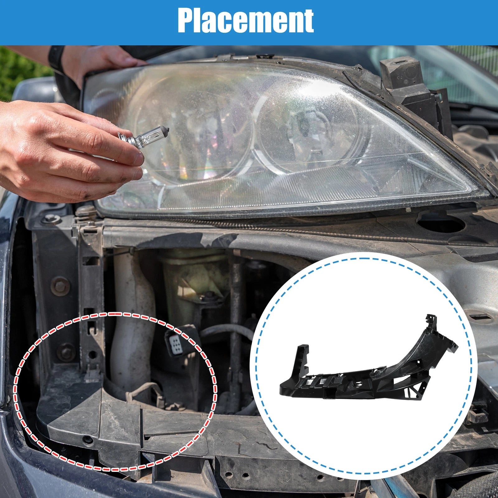 Left Driver Side Headlight Beam Bracket for Mercedes-Benz ML350 (2012–2015)