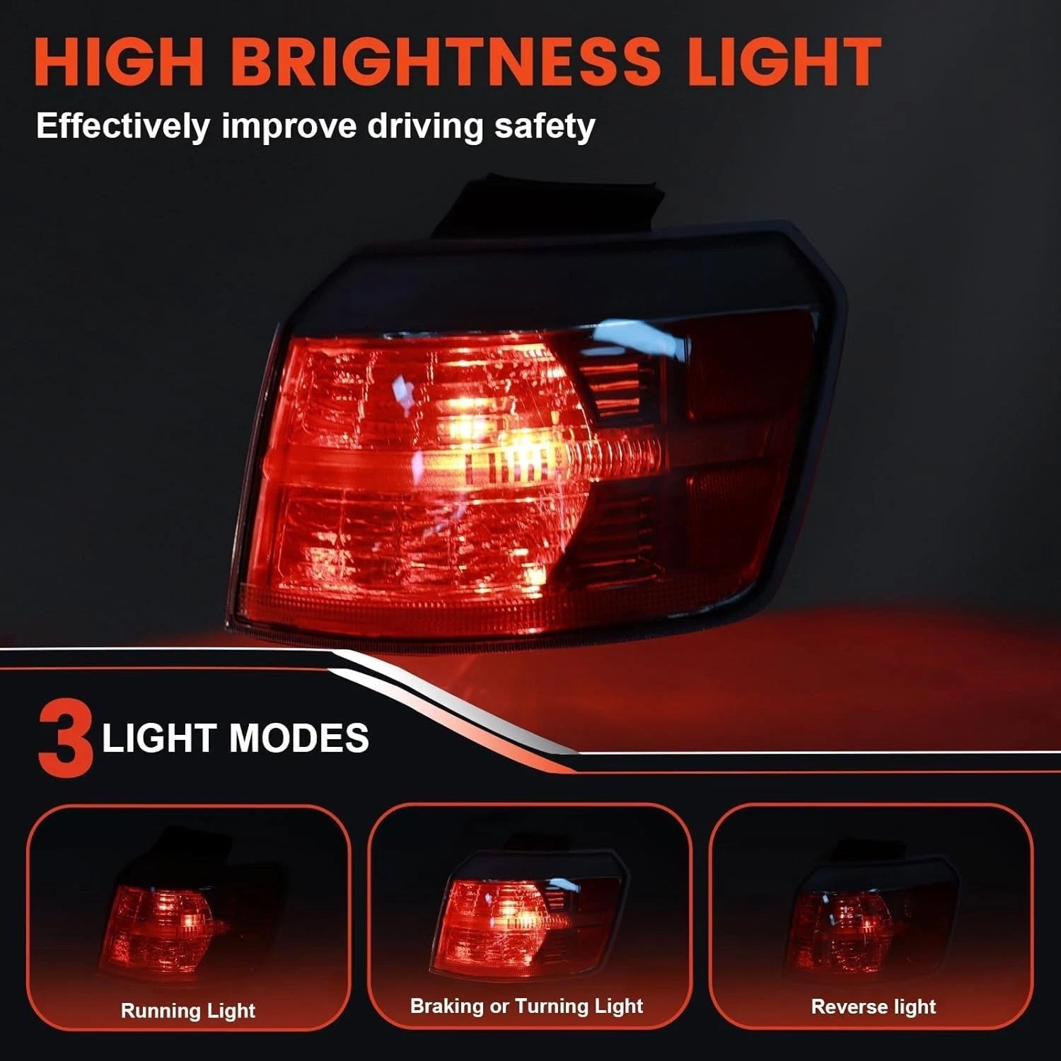 Halogen Tail Light for GMC Terrain Denali (2013–2017) Right Passenger