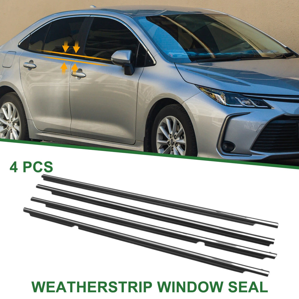 Set of 4 Weatherstrip Window Seal No.7572002180 for Toyota Corolla (2008–2013)
