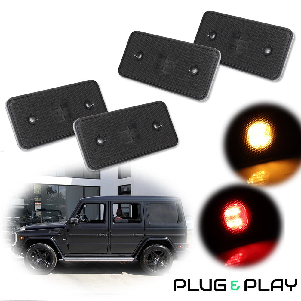 Set of 2 LED Side Fender Marker Lights for Mercedes W463 (2002–2014)