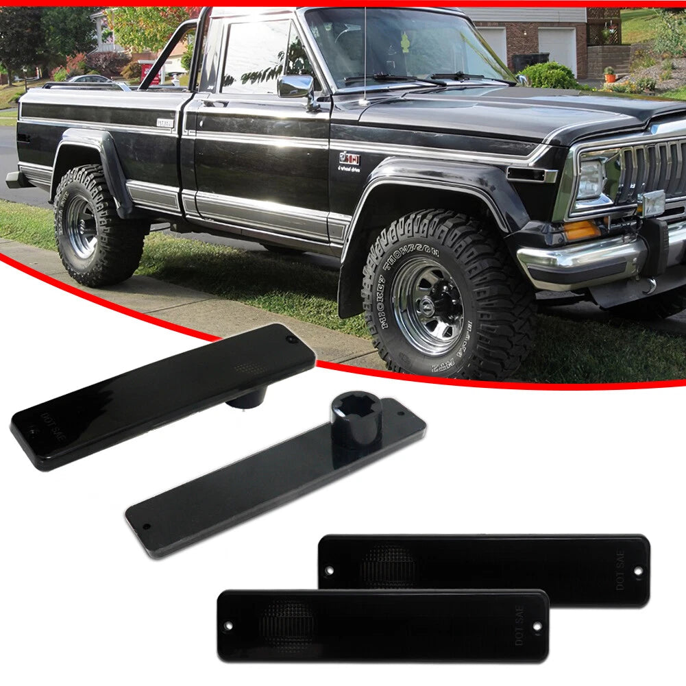 Set of 4 Smoked Side Marker Parking Lights for Jeep J Series