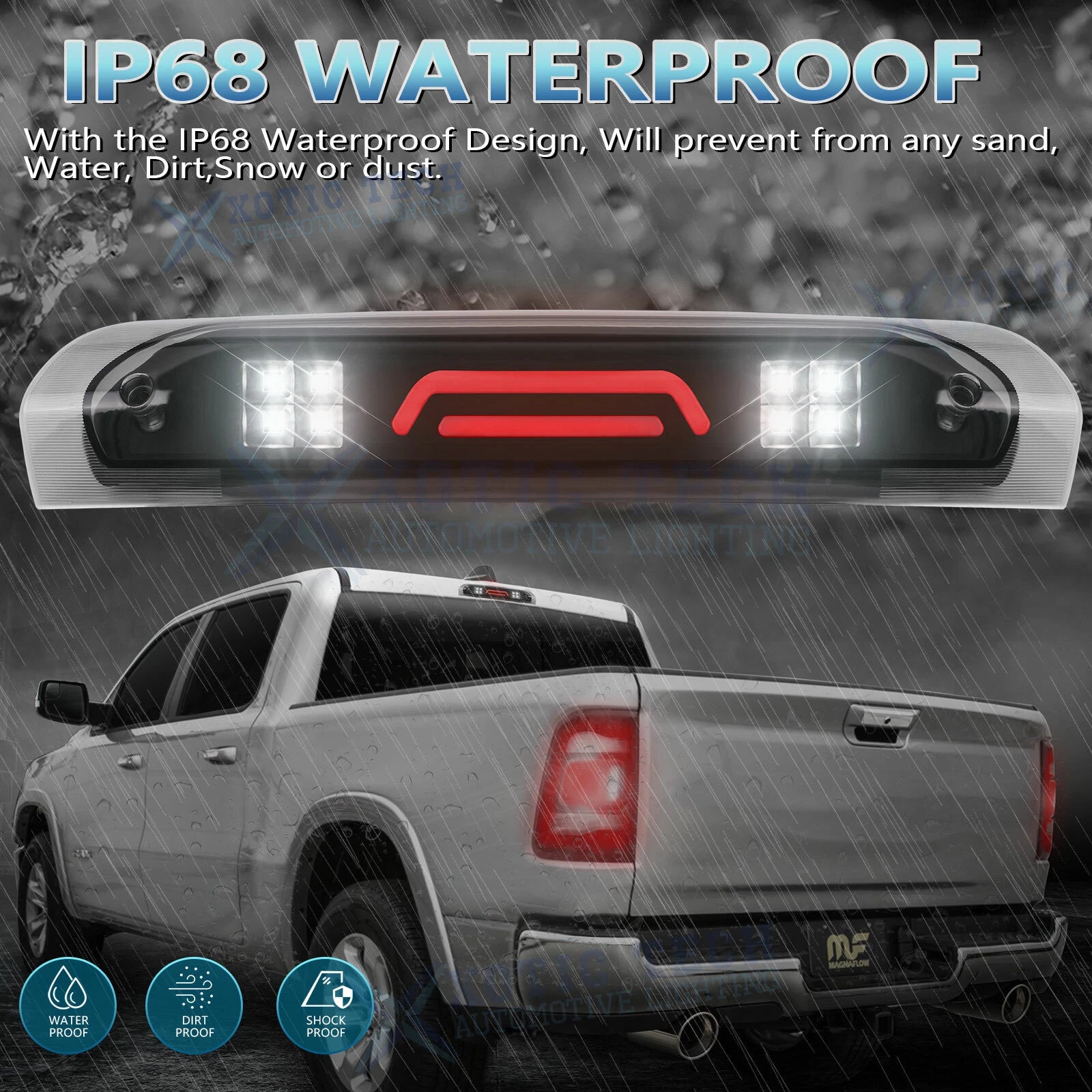 Smoked LED Third 3rd Brake Cargo Light for Dodge Ram 1500-3500 (2002-2009)