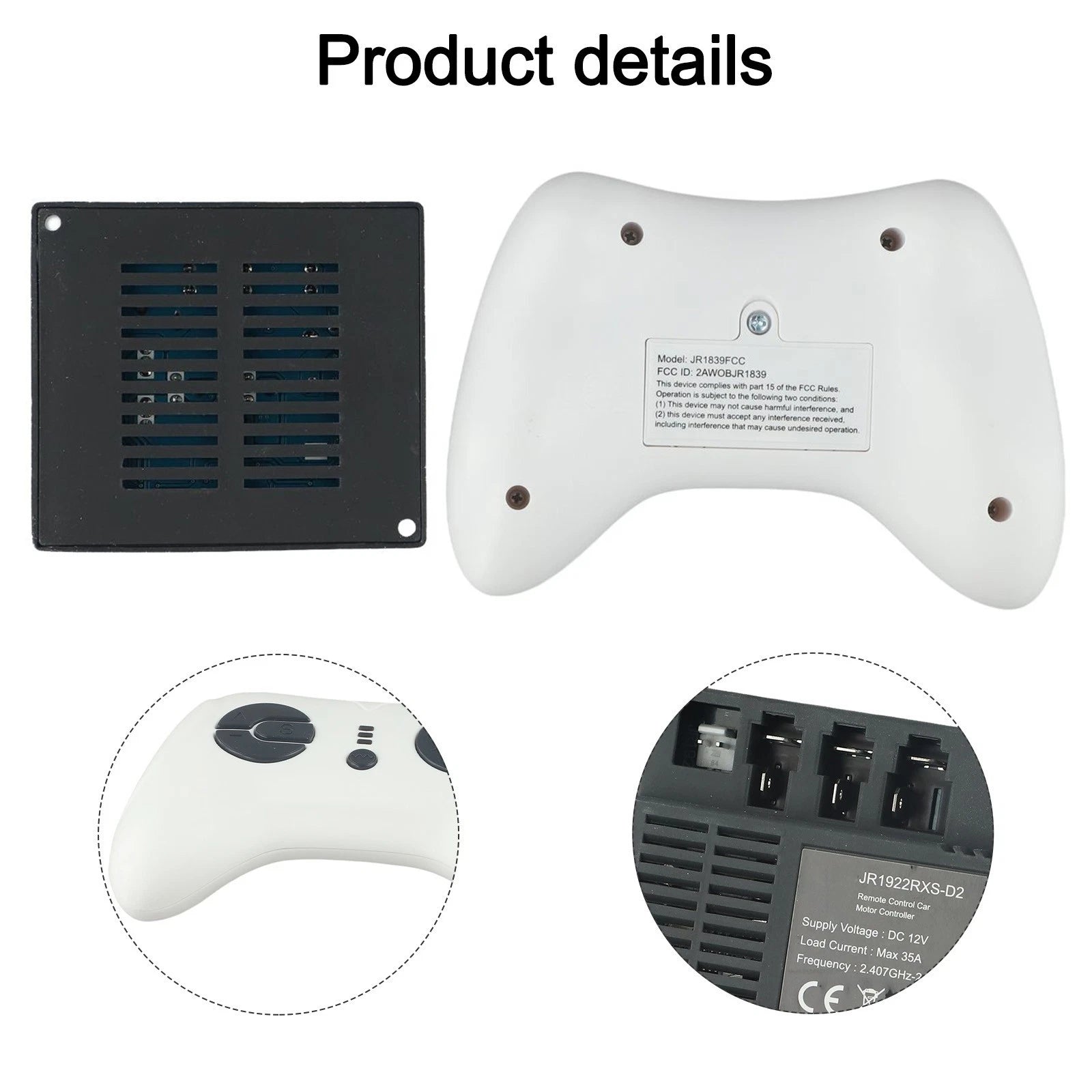 12V Electric Toy Car Remote Control for JR1922RXSD2