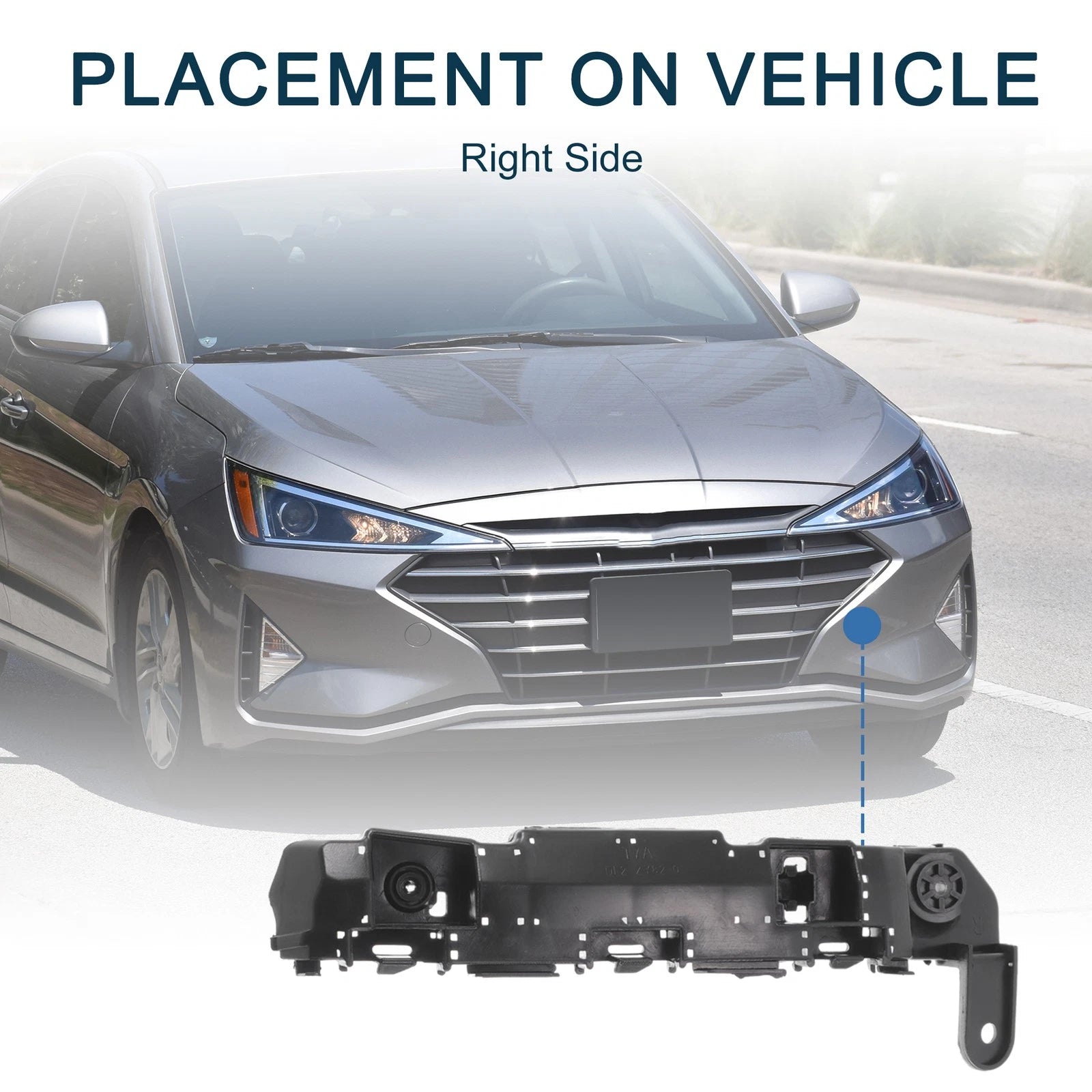 1pc Right Front Bumper Retainer Bracket No. 71193T7A000 for Honda HR-V (2016–2018)