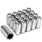 20 PCS Open End M12x1.25 50mm Tall Aluminum Lug Nuts + Adapter for JDM