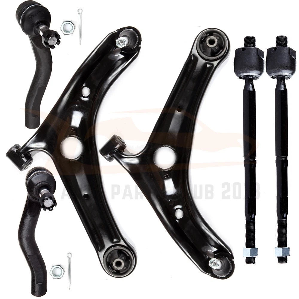6pc Lower Control Arm & Tie Rod End Kit for Toyota Echo (2000–2005)