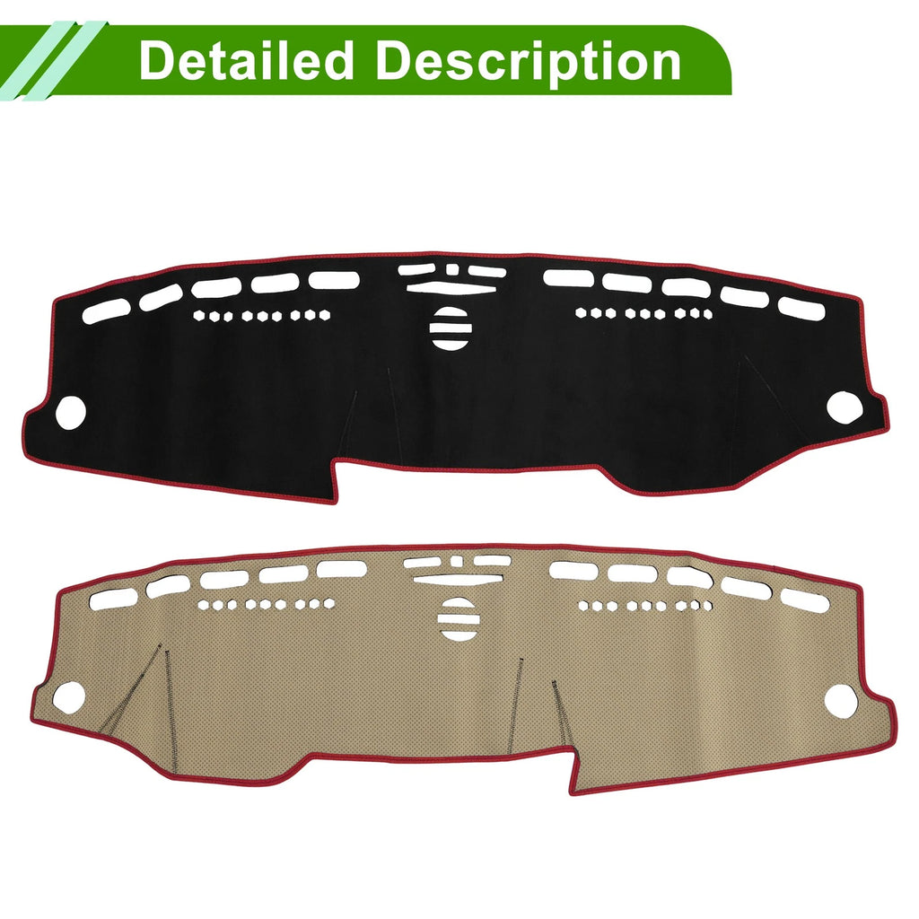 Dashboard Cover Mat for Mercedes E-Class (2010) Black Red Sun Protector