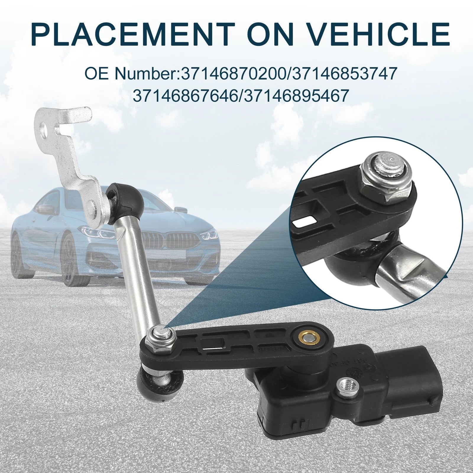 Air Suspension Ride Height Level Sensor for BMW i3 (2014–2021) No. 37146870200
