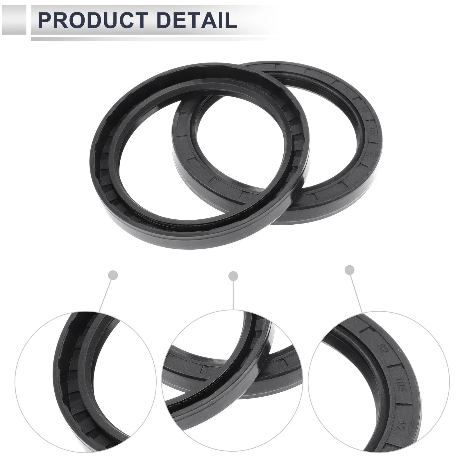 Set of 5 Oil Seal Rotary Shaft Seal for Various Models (82x105x12mm)
