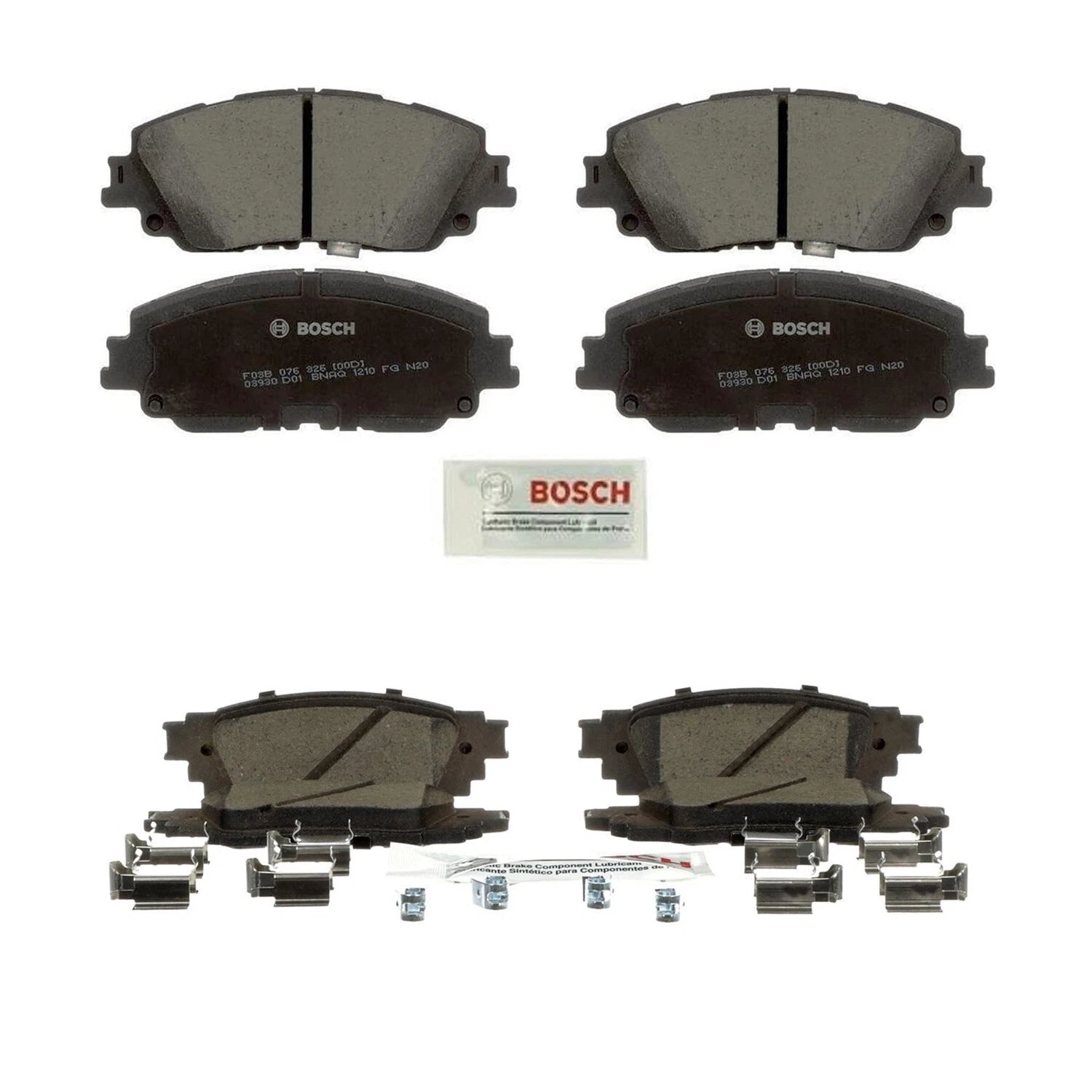Set of 4 Bosch Quietcast Ceramic Disc Brake Pads for Avalon C-HR Camry ES