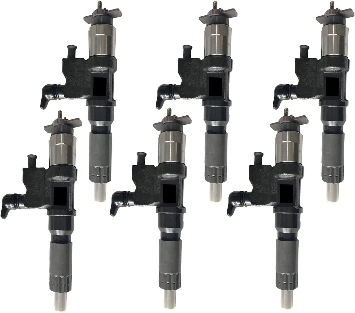 Set of 6 Rail Injectors 095000-8930 8-98160061-3 for Isuzu 4HK1 6HK1