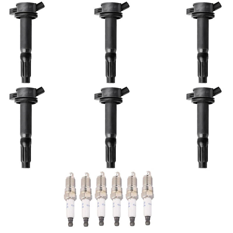 6X Ignition Coils + 6X Spark Plugs for Ford Fusion Mercury Milan (2006–2012)