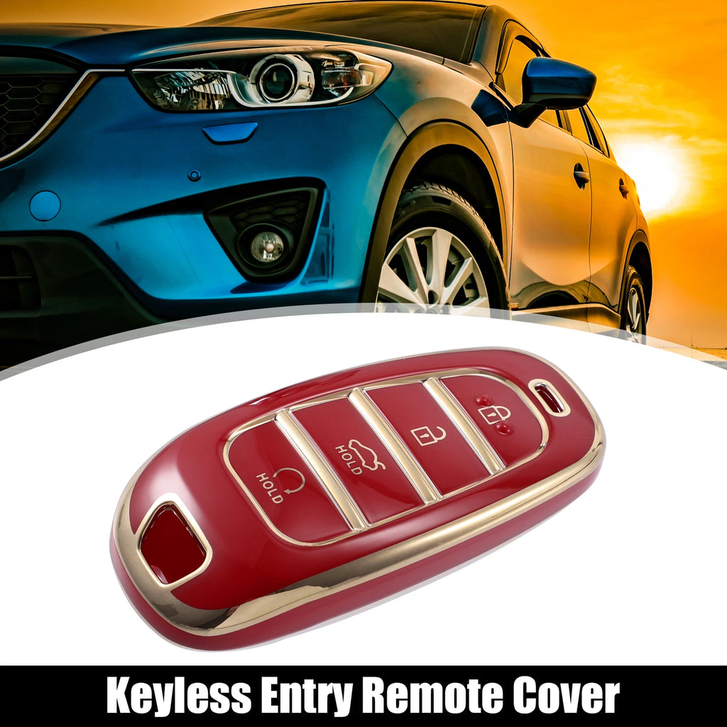 TPU Keyless Entry Remote Key Fob Cover for Hyundai Tucson (2016–2023) Red