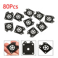 80Pcs Carburetor Diaphragm Gasket for Walbro (95-526, 95-526-9, 95-526-9-8)
