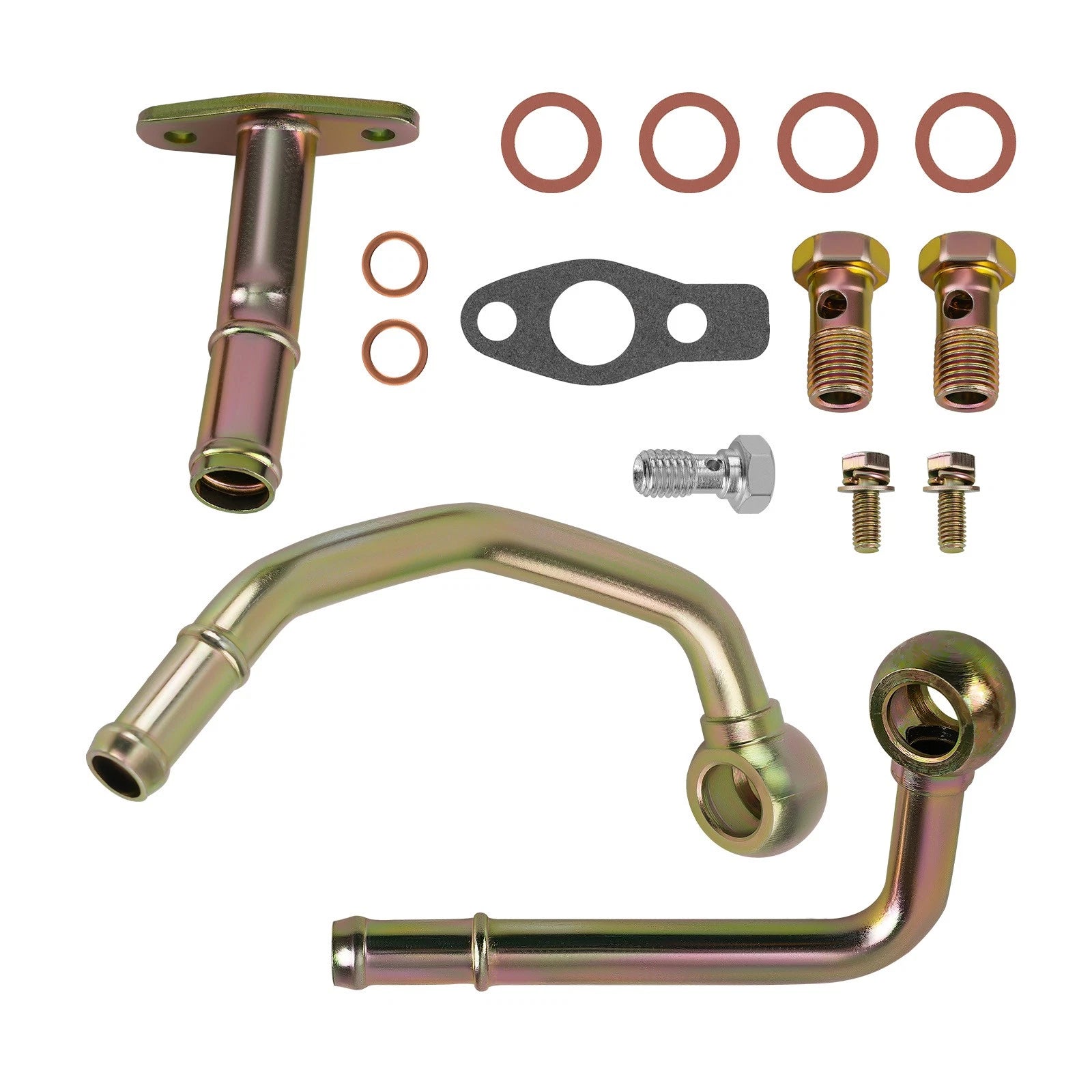 Turbo Oil Water Pipe Line for Subaru EJ25 EJ20 TD04 TD05 TD06 (w/ Bolt Gasket Kit)