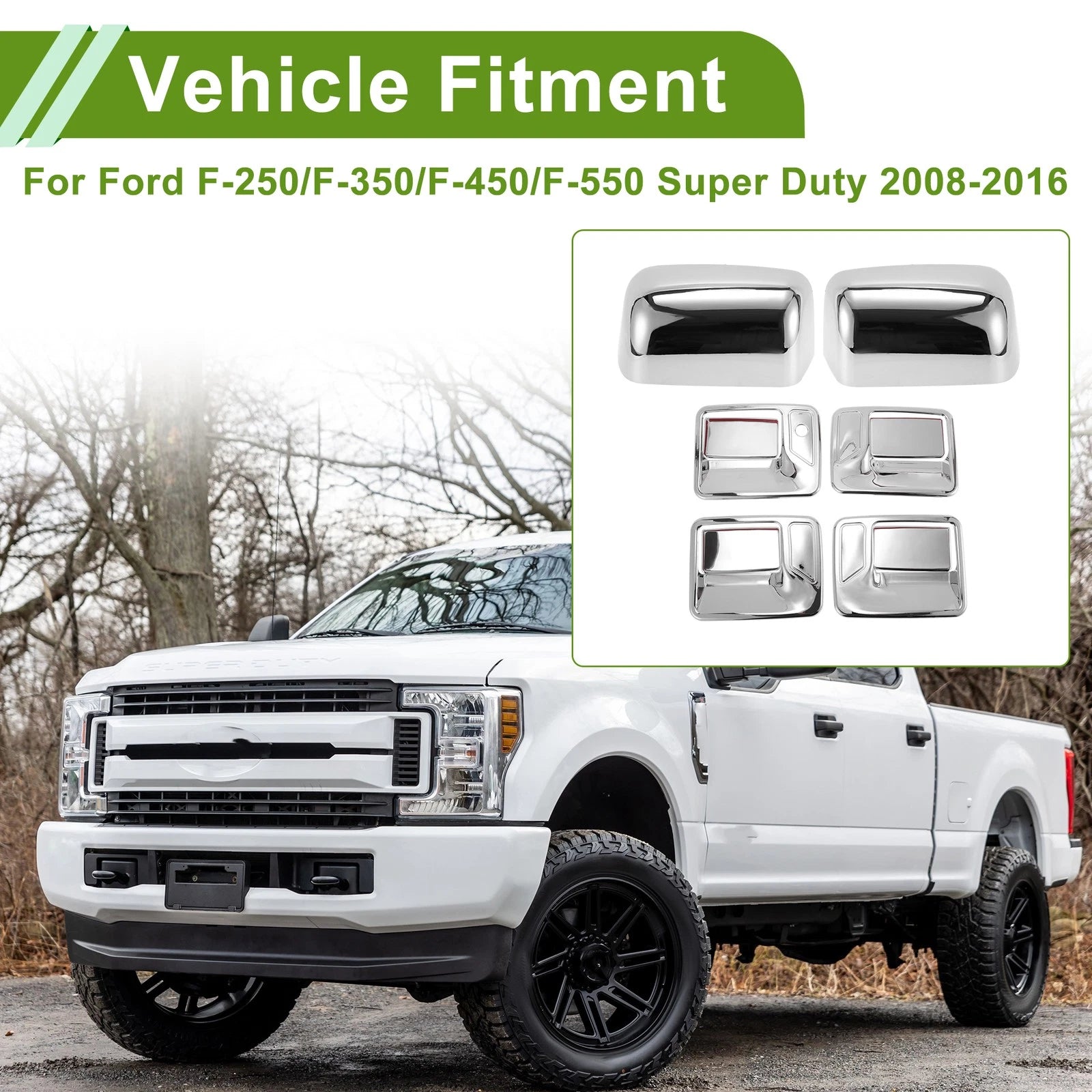 Mirror Cover Cap for Ford F-250/F-350/F-450/F-550 Super Duty (2008–2016)