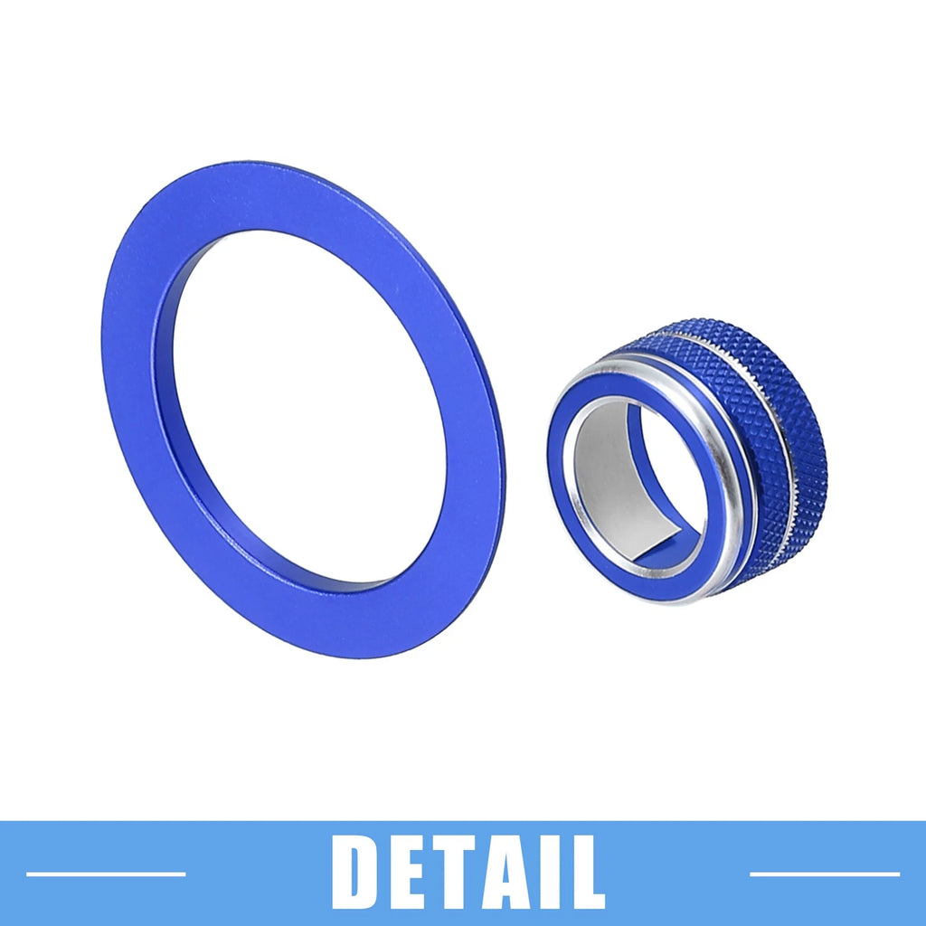 2X Media Volume Switch Knob Engine Start Cover for Honda Civic (2022–2023) Blue