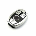 Full Protection Silver Keyless Cover Case for Mercedes-Benz (2007-2014)