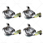 Set of 4 Chrome Power Operated Recessed Folding T-Lock Handles for Toolbox