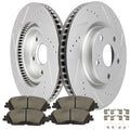 Front Brake Pad & Drilled Slotted Rotor Kit for Toyota Venza (2021–2022)