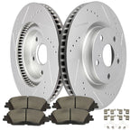Front Brake Pad & Drilled Slotted Rotor Kit for Toyota Venza (2021–2022)