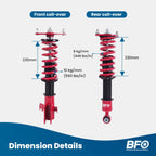 Coilovers Suspension Adjustable Height Shocks for Forester (2009–2013)